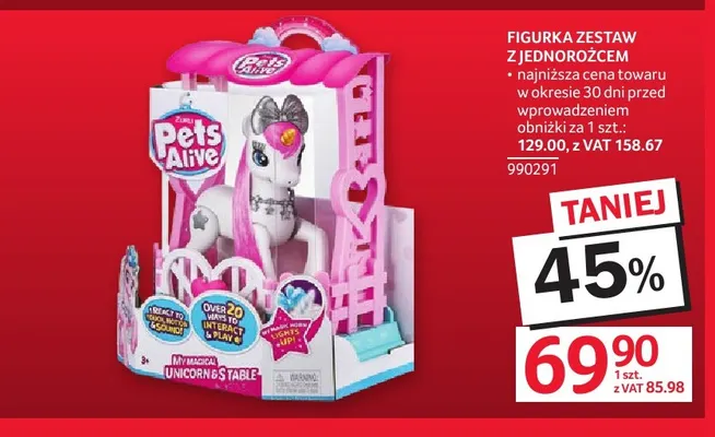 Figurka zestaw z jednorożcem Pets Alive promocja w Selgros