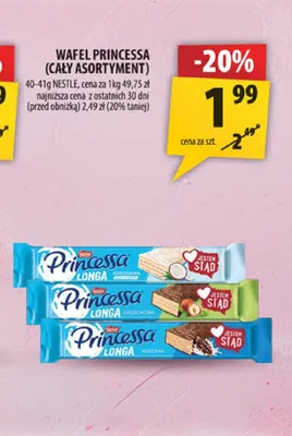 Wafel Princessa Longa Mleczna promocja w Arhelan