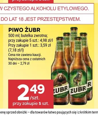 Piwo Żubr promocja w Stokrotka