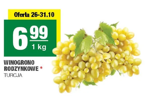 Winogrono rodzynkowe promocja w SPAR