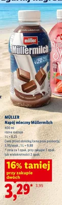 Napój mleczny Müller Müllermilch o smaku czekoladowym promocja w Lidl