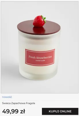 Świeca zapachowa home&you Fragola promocja w home&you
