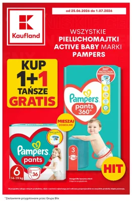 Pieluchomajtki Active Baby marki Pampers promocja w Kaufland
