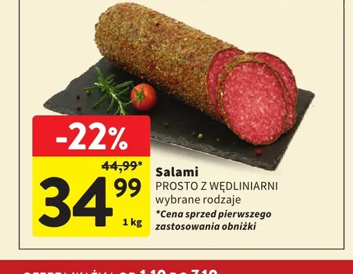Salami Prosto z Wędliniarni promocja w Intermarche