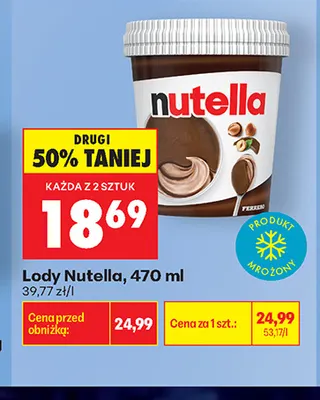 Lody Nutella promocja w Biedronka