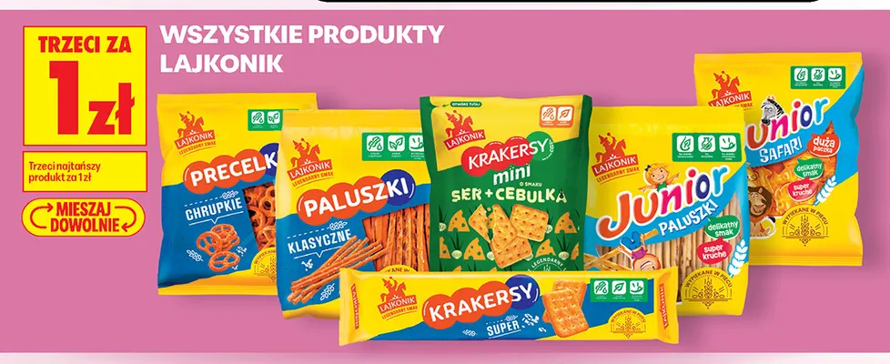 Precelki chrupkie Lajkonik promocja w Biedronka
