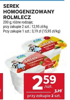 Serek homogenizowany Rolmlecz promocja w Stokrotka