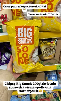 Chipsy solone promocja w Dino