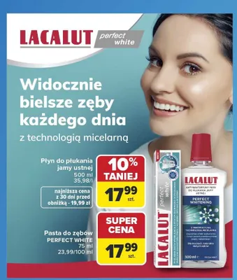 Pasta do zębów Lacalut Perfect White promocja w Carrefour