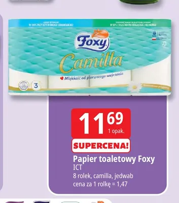 Papier toaletowy Foxy Jedwab 8-pak promocja w Leclerc