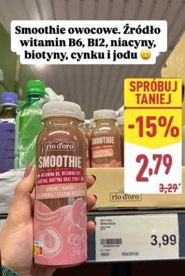 Smoothie owocowe promocja w Aldi