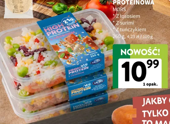 Sałatka proteinowa z łososiem Mors promocja w Intermarche