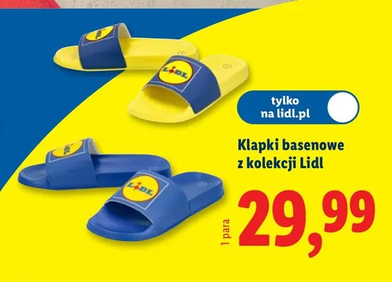 Klapki basenowe z kolekcji Lidl promocja w Lidl