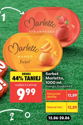 Sorbet Marletto truskawka promocja w Biedronka