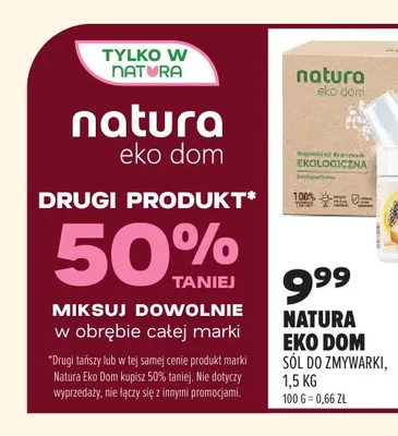 Sól do zmywarki Natura Eko Dom promocja w Drogerie Natura