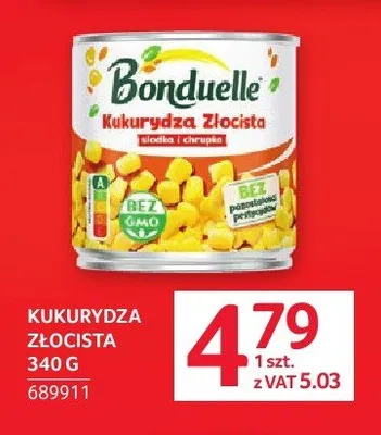 Kukurydza złocista Bonduelle promocja w Selgros