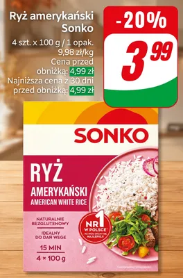 Ryż amerykański Sonko promocja w Dino