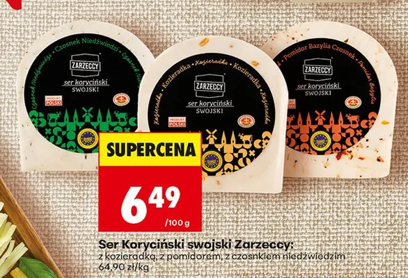 Ser Koryciński swojski z pomidorem Zarzeccy promocja w Biedronka