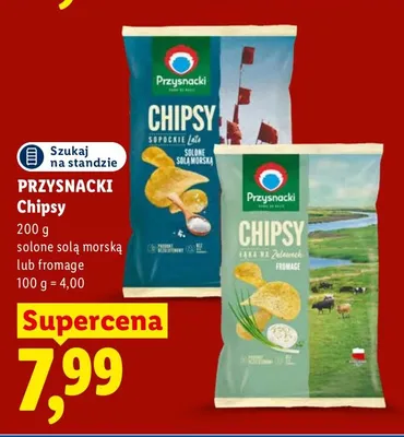 Chipsy o smaku fromage Przysnacki promocja w Lidl