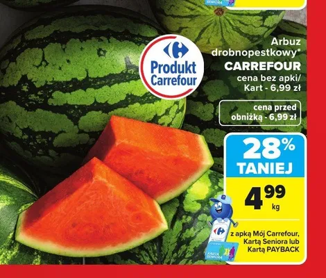 Arbuz drobnopestkowy Carrefour promocja w Carrefour Market