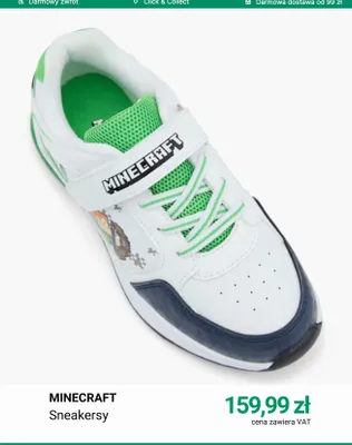 Sneakersy Minecraft promocja w Deichmann