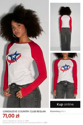 Longsleeve Country Club Reglan promocja w Top Secret