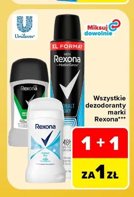 Dezodorant w sztyfcie Rexona Men Invisible promocja w Carrefour