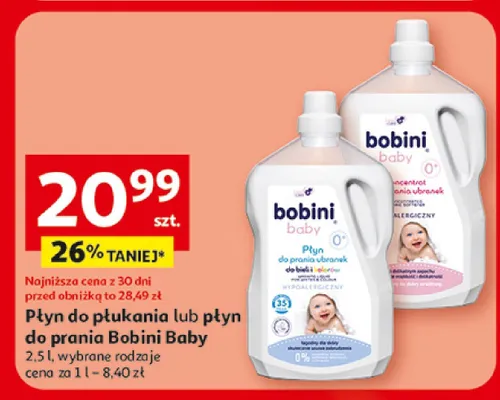 Płyn do płukania lub płyn do prania Bobini Baby promocja w Auchan
