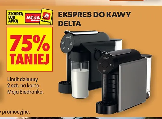 Ekspres do kawy Delta promocja w Biedronka