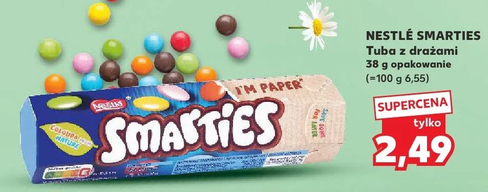 Tuba z drażami 38g opakowanie promocja w Kaufland