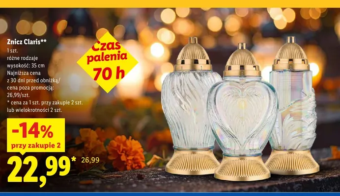 Znicz Claris promocja w Lidl