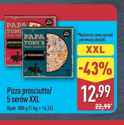 Pizza Papa Toni's XXL promocja w Aldi