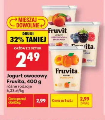 Jogurt owocowy Fruvita promocja w Biedronka