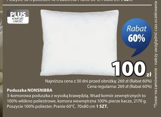 Poduszka Nonsnibba promocja w Jysk