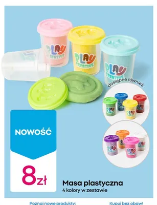 Masa plastyczna Play Creative 4 kolory promocja w Pepco