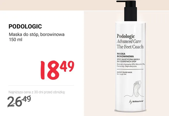 Maska do stóp borowinowa promocja w Rossmann