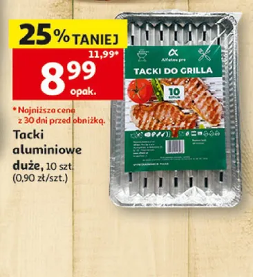 Tacki aluminiowe duże Alfatec pro 10-pak promocja w Auchan