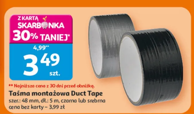 Taśma montażowa Duct Tape promocja w Auchan