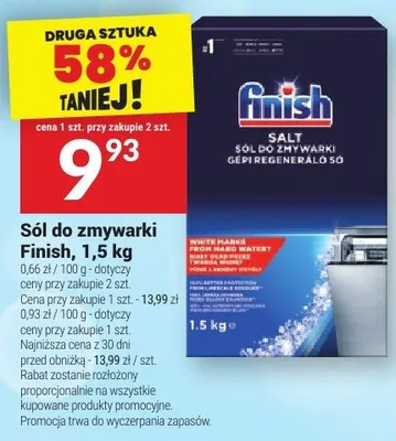 Sól do zmywarki Finish promocja w Twój Market
