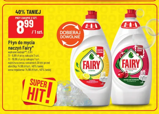 Płyn do mycia naczyń Fairy Cytryna promocja w POLOmarket