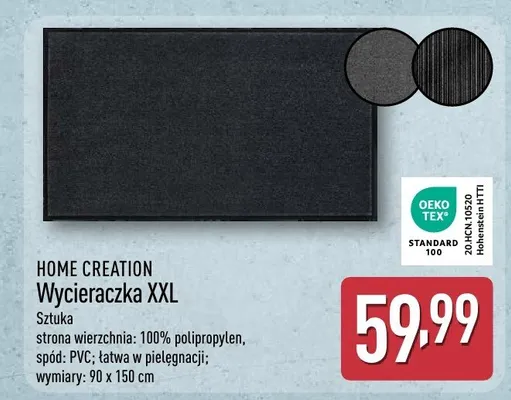 Wycieraczka XXL Home Creation 90x150cm promocja w Aldi