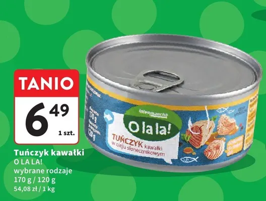 Tuńczyk kawałki wybrane rodzaje promocja w Intermarche