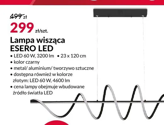 Lampa wisząca ESERO LED promocja w Salony Agata