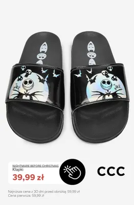 Klapki Nightmare Before Christmas promocja w CCC