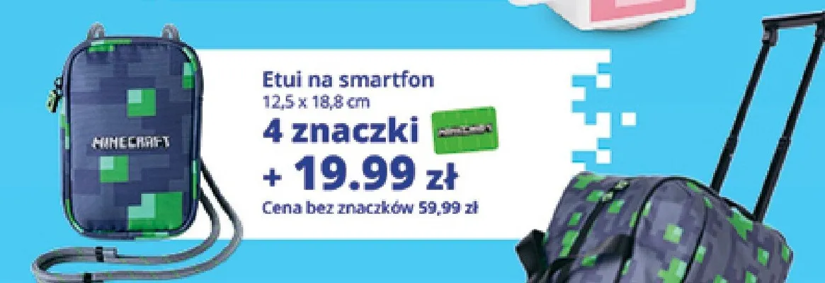 Etui na smartfon Minecraft promocja w Auchan