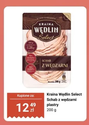 Schab z wędzarni plastry Kraina Wędlin Select promocja w Biedronka