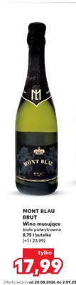 Wino musujące Mont Blau Brut promocja w Kaufland