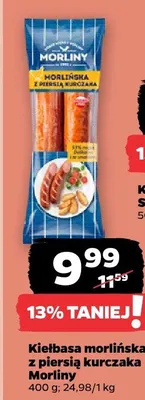 Kielbasa morlińska z piersią kurczaka  promocja w Netto