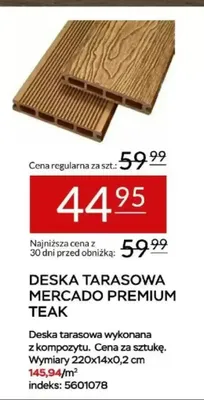 Deska tarasowa Mercado Premium Teak promocja w Abra Meble