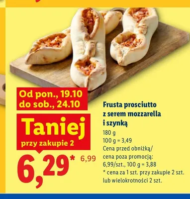 Frusta prosciutto z serem mozzarella i szynką promocja w Lidl